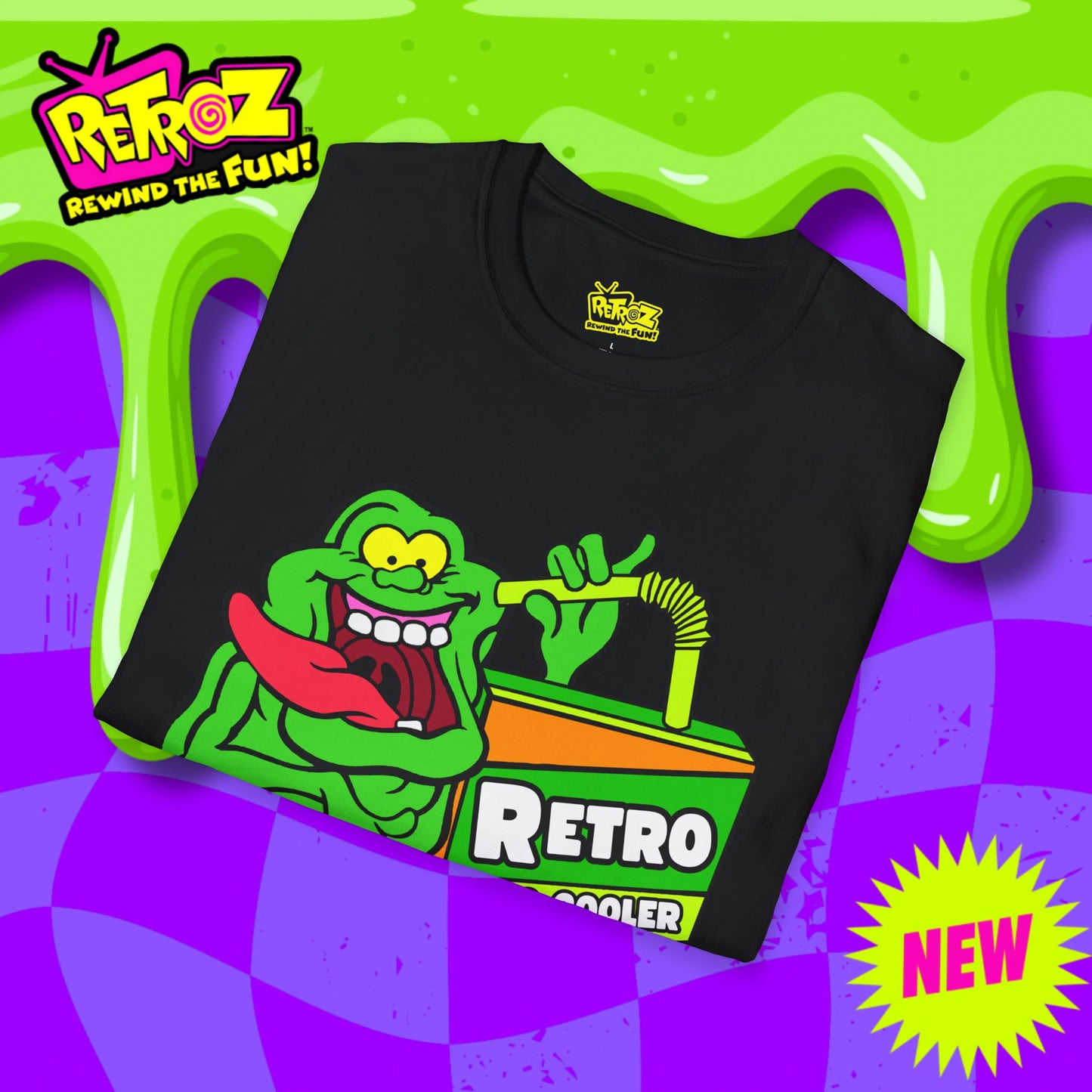 Retro Ecto Cooler Slimer Ghostbuster Tee