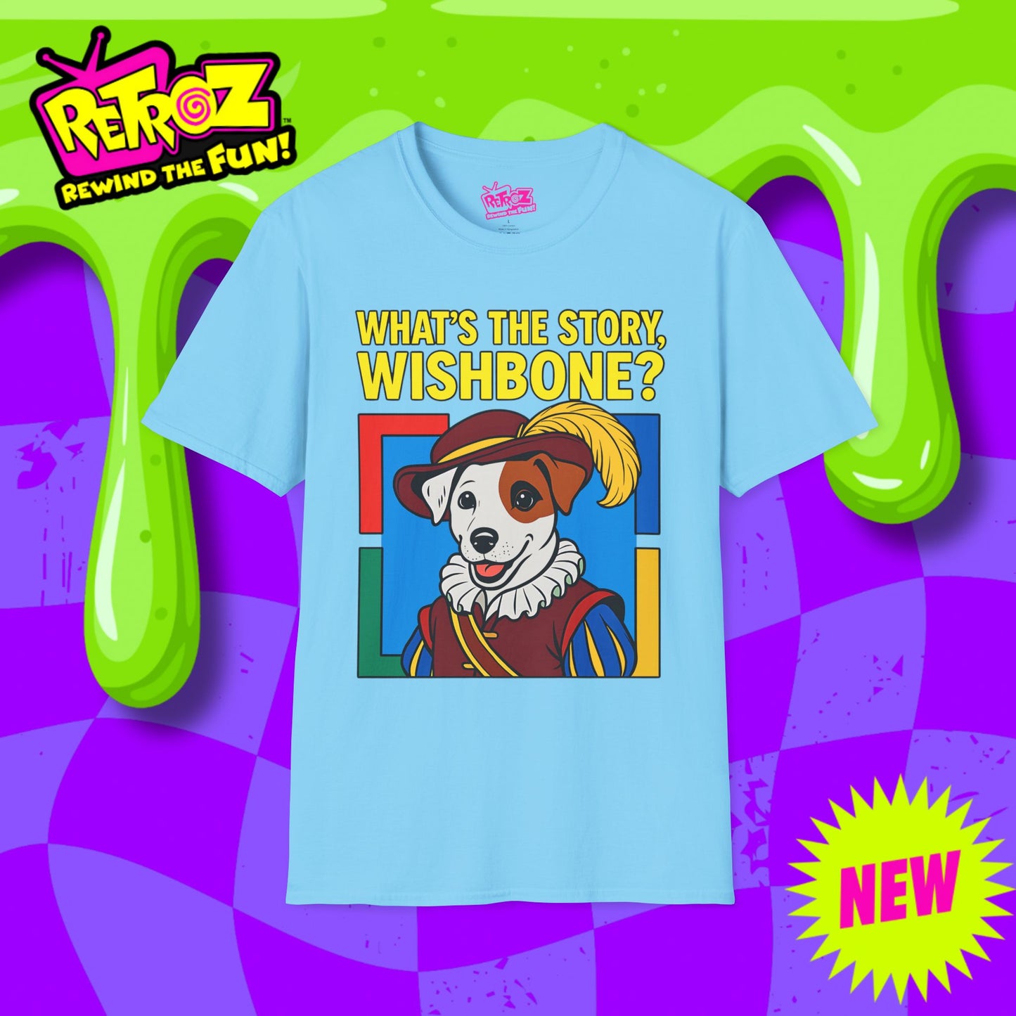 📚🐾 What’s the Story, Wishbone? – Retroz™ T-Shirt 🐾📚