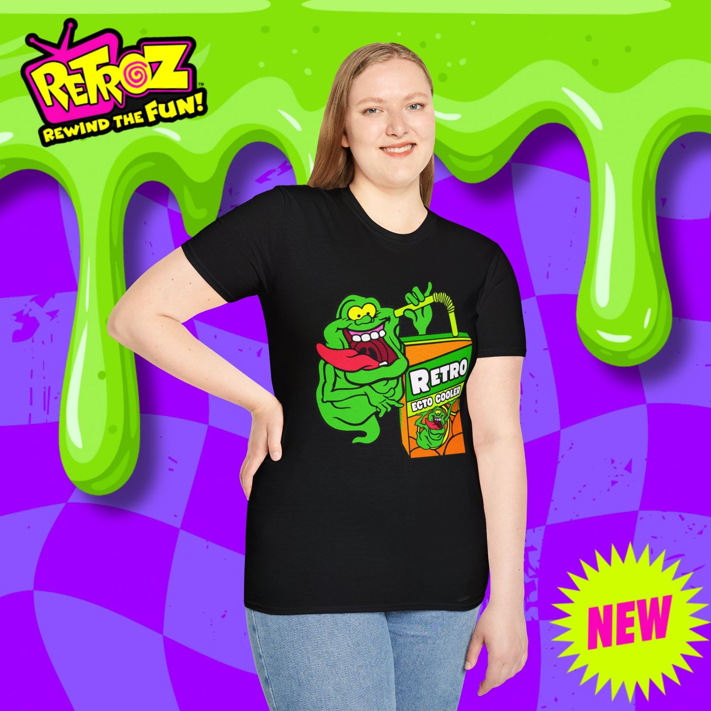 Retro Ecto Cooler Slimer Ghostbuster Tee