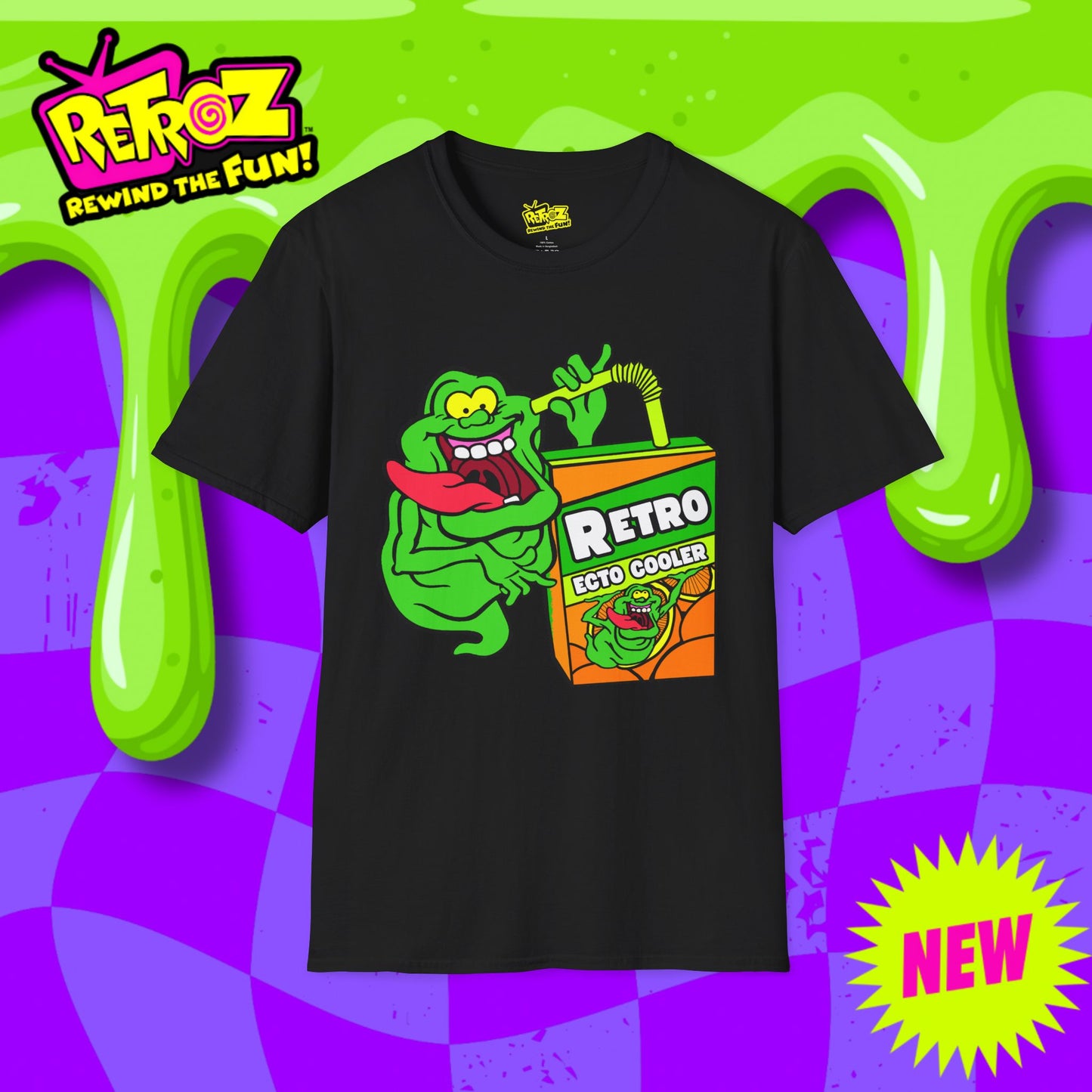 Retro Ecto Cooler Slimer Ghostbuster Tee