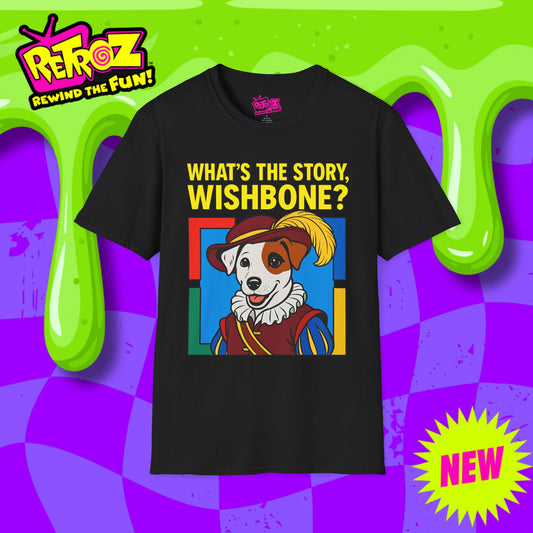 📚🐾 What’s the Story, Wishbone? – Retroz™ T-Shirt 🐾📚