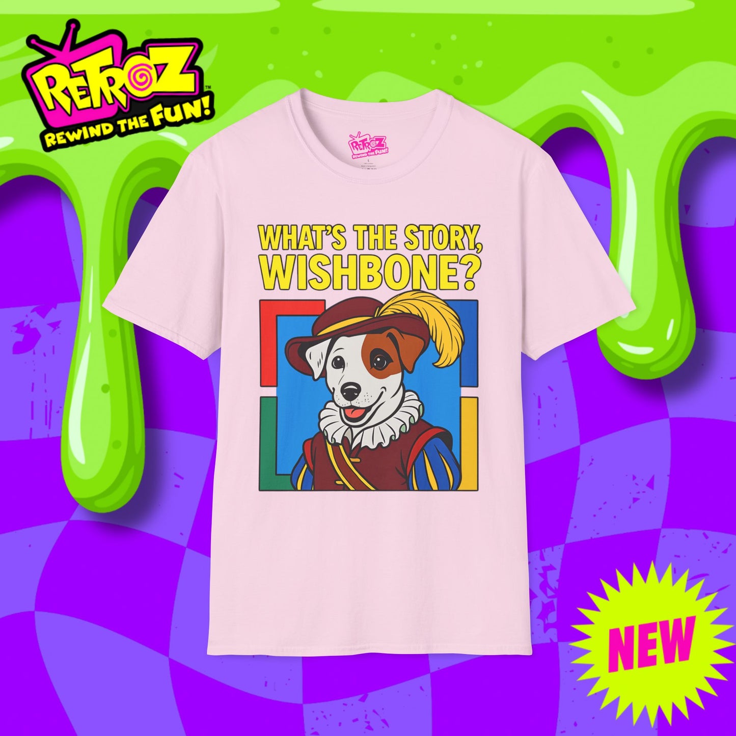 📚🐾 What’s the Story, Wishbone? – Retroz™ T-Shirt 🐾📚