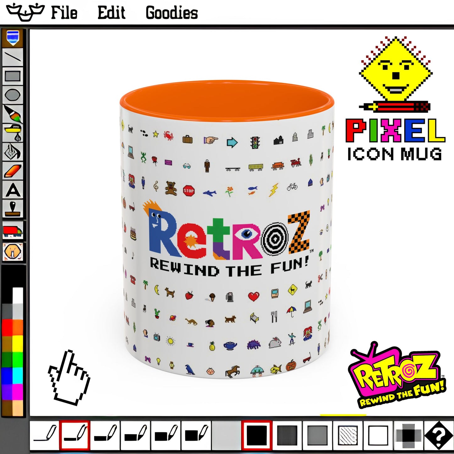 Retroz™ Pixel Icon Mug – Rewind the Fun™