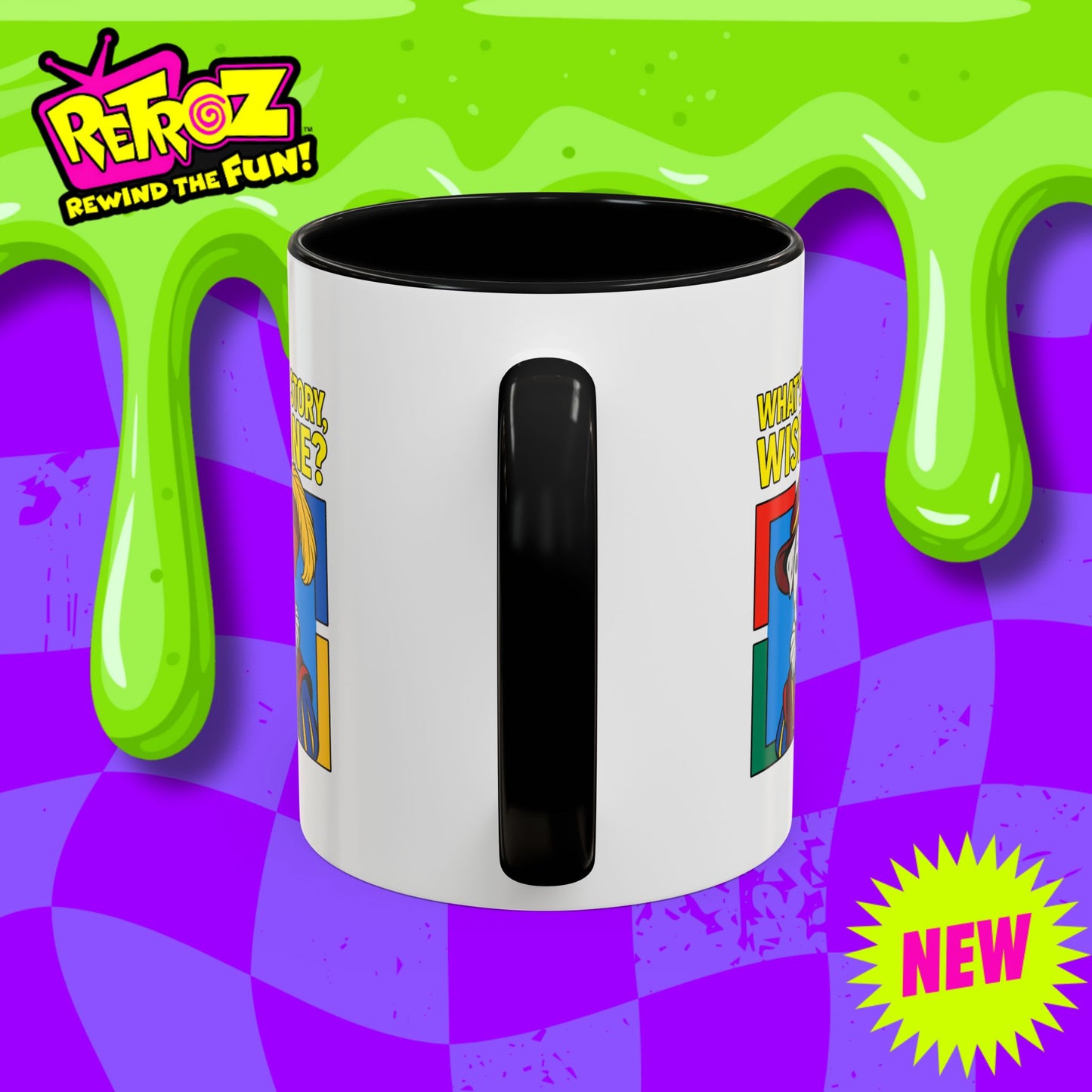 Whimsical Dog-Themed Coffee Mug, Cute Pet Lover Gift, What's the Story Wishbone, Colorful Accent Mug, Fun Dog Lover Accent Mug