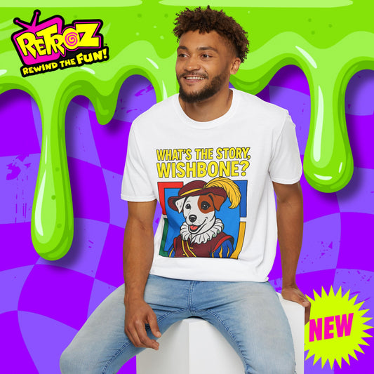 📚🐾 What’s the Story, Wishbone? – Retroz™ T-Shirt 🐾📚