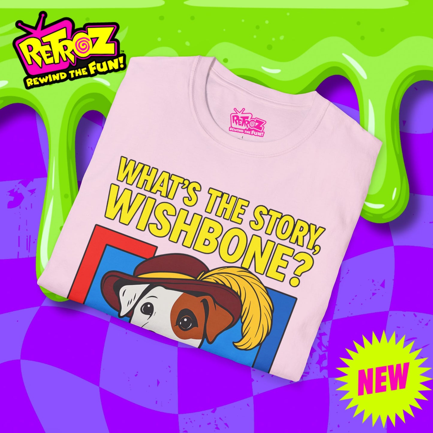 📚🐾 What’s the Story, Wishbone? – Retroz™ T-Shirt 🐾📚